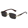 Gafas de Sol Cuadradas Pequeñas de Montura sin Borde Cortado para Hombre 2025 Nuevas Gafas de Sol de Moda Gafas de Sol Trendy Anti-UV