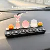 Placa de número de teléfono para coche, todo va bien, placa de número de aparcamiento temporal, decoración creativa para coche con diseño de lichi luminoso