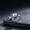 Anillo de acero de titanio de diseño nicho estilo Ins para mujer, no se decolora, oro de 18 quilates, diseño abierto, acero inoxidable, lujo ligero, anillo para el dedo índice, venta al por mayor