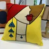 Funda de Almohada Impresionista Artística Cojín Lumbar con Estampado Abstracto de Picasso, Cojín Decorativo para Sofá Estilo Europeo