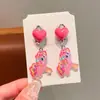 Novos Brincos Infantis, Presilhas de Orelha, Orelhas Não Perfuradas, Brincos de Ursinho Cartoon para Meninas, Joias Doces de Princesa, Brincos para Menininhas