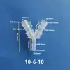 Codo Reductor en Y de Plástico, Codo Reductor de Tubería de Agua Flexible en Forma de H, Conector de Tres Vías Transparente