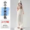 Calça Feminina 2026 Verão Novo Estilo com Strass de Seda Gelada, Calça de Sarja de Acetato Cintura Alta de Perna Reta com Strass Protetora Solar de Perna Larga para Mulheres
