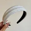 Diadema fina de puntos color café verde para mujer, diadema ancha de ala alta de alta gama, diadema retro de otoño e invierno, accesorio para el cabello versátil para salidas diarias