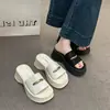 Sandalias de Malla con Infrarrojos para Mujer, Novedad Verano 2026, Estilo Nicho, Suela Gruesa, Versátiles, para Playa