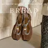 Versión de Piel de Vaca~Zapatillas de Entrenamiento Casual Retro Alemanas para Mujer 2026 Primavera y Verano Nuevo Estilo Étnico Zapatos Mary Jane Ballet para Mujer