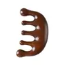 Pente de Massagem de Sândalo Dourado, Pente Meridianos com Cabeça de Cavalo-Marinho e Golfinho, Massageador Rake de Galhada com Cinco Bolas, Produto Cultural e Criativo com Logotipo Gravado