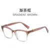 Marco de Gafas Nuevo Europeo y Americano Transfronterizo Marco Grande Ojo de Gato Retro Gafas Anti-Luz Azul Lisas Versátiles para Fotografía Callejera Gafas Planas para Mujer