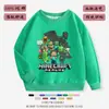 Moletom com Capuz Creeper Infantil Minecraft Meninos e Meninas Desenho Animado Mercadoria Roupas Infantis
