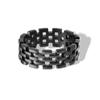 Reloj de acero inoxidable estilo dulce y fresco europeo y americano con anillo Moda para hombre anillo de acero de titanio negro envejecido