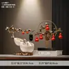 Ping An Xile cabaça decoração de armazenamento alto padrão luxo leve entrada sala de estar decoração de arte criativa armazenamento de chaves