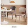 Silla de plástico para uso doméstico, engrosada, estilo nórdico, silla de comedor con respaldo, silla de comedor comercial, taburete moderno simple, sin sala de estar