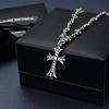 Ch Croda Nuevo Estilo Retro Color Diamante Cruz Cadena de Una Pieza Personalizada Todo Combinable Unisex Celebrante de Internet Collar Caliente