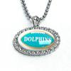 Collar con colgante de gema de tiempo de diamante ovalado de la NFL Fútbol Americano 32 Equipos Green Bay Panthers Collar con nombre del equipo