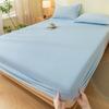 Sábana Bajera Ajustable de Color Estilo Ins Cubierta de Cama de una Pieza Cubierta Antipolvo para Dormitorio de Estudiantes Protector de Colchón Funda de Almohada Universal