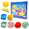 Novo produto transfronteiriço: Conjunto de 8 peças de brinquedos de apertar, série de caixas macias misteriosas, caixa surpresa de brinquedo para alívio do estresse