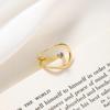 Anillo Creativo Simple Hueco para Mujer, Elegante Anillo Abierto Geométrico de Metal, Nuevo Anillo Personalizado para Dedo Índice