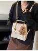 Mochila Retro Transfronteriza Moda Femenina Casual Nicho Estudiante Bolsa Escolar Multifuncional Hombro Cruzado Bolso Cuadrado Pequeño