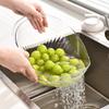 Colher para Lavar Arroz Cesta Drenante de alta qualidade PET Cesta de Armazenamento Transparente Cesta para Lavar Frutas e Verduras Utensílio de Cozinha Cesta de Lavagem