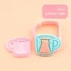 Moldes para galletas serie cerámica, jarrones de cerámica, tazas, arcilla simulación dibujos animados 3D horneado de galletas DIY impreso