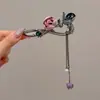 Pinza para el pelo de cuentas estilo coreano para mujer, pinza de tiburón elegante, pinza de torsión, accesorio para el pelo de Yiwu, pasador