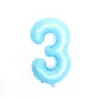 Empaque individual 32 pulgadas medio azul caramelo polvo globo de película de aluminio digital globo azul claro polvo claro decoración de cumpleaños
