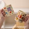 Taza de Cerámica de Dibujos Animados Linda Similar a las de Xiaohongshu, Taza de Regalo de Alto Valor para Niñas, Perfecta para Bodas y Compromisos