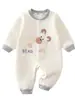 Mameluco para bebé para primavera, otoño e invierno, traje de gateo cálido de tres capas para recién nacidos, mameluco con acolchado y grosor extra para dormir