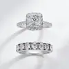 Huajie Anel de Casamento Feminino Novo Clássico Europeu e Americano Cravejado com Micro Zircônias Venda Direta Atacado Venda Quente TEMU Joia para Mão
