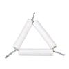 Crisol calefactor triangular de barro, soporte de barro cerámico, instrumento experimental químico, instrumento didáctico físico-químico de porcelana.