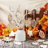 Manualidades de Hoja de Arce de Madera Forma de Hoja de Arce de Madera Decoración Colgante con Agujero Cuerda para Fiesta de Otoño Decoraciones DIY