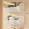 Estante de almacenamiento de pared, esenciales para dormitorio, cesta colgante sin taladro para mesita de noche de dormitorio, solución de almacenamiento de pared para literas superiores de estudiantes