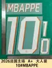 Colección de Estrellas del Equipo Local Copa Mundial de Francia 2026 Talla Adulto Camiseta A+ con Números y Letras Transferidos por Calor