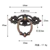Manija Pequeña con Anilla Tirador Herraje para Muebles Manija de Gabinete de Medicina China Retro Manija Pequeña para Cajón de Gabinete Distancia entre Agujeros 44mm Aleación de Zinc