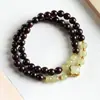 Pulseira de Pau-Rosa Estrela Dourada Indonésia Natural com 108 Contas, Pingente de Lótus Vintage, Rosário Budista de Mão para Homens