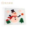 Decoraciones Navideñas Calcomanías de Gelatina Calcomanías de Goma Pegamento Suave Sin Costuras Calcomanías para Ventana de Vidrio Refrigerador Regalo para Niños Viejo Muñeco de Nieve
