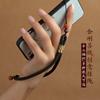 Cordão para celular feminino longo com suporte no pescoço masculino fivela de anel resistente a quedas pingente de Bodhi corda trançada à mão pingente de corda anti-perda para celular