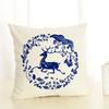 Funda de almohada con patrón de porcelana azul y blanca de Amazon Personalizada L0G0 con imágenes e impresión digital Cojín de almohada de lino