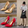 Zapatos de mujer talla grande 35-45 talla grande 44 talla grande 41 tacones altos 43 tacón de aguja sexy 11cm comercio exterior color frutal zapatos de vestir 42