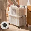 Caja de almacenamiento de plástico para niños de fábrica transparente portátil caja de almacenamiento engrosada tamaño pequeño caja de almacenamiento organizadora de juguetes al por mayor