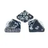 Tesoro de Piedra cristal rosa azul dorado piedra desnuda pirámide simple moda collar colgante gemas artesanías joyería DIY