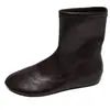 Botines Delgados Estilo Coreano Elásticos Moda Botines Tobilleros Mujer 2026 Suela Plana Punta Redonda Otoño Versátiles Botas de Mujer Botines Chelsea Negros