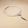 Colar de Contas de Milho Cobra Espiritual de Alta Qualidade Elegante Prata Esterlina S925 Corrente de Suéter Cobra Espiritual Colar de Pérola em Forma de Cobra Venda por Atacado de Fábrica