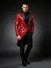 Moda Nueva Primavera y Otoño 2026 Traje de Lentejuelas AliExpress Comercio Exterior Traje de Hombre de un Botón Esmoquin