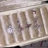 Colgante Cruzado Rosa Melocotón Transparente Anillo Herradura Acero de Titanio Versátil Aretes de Cartílago para la Oreja Corazón Pendientes Personalizados