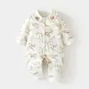 Mameluco para Bebé Ropa de Niña Otoño Invierno Nuevo Acolchado para Niños Algodón Puro Engrosado Cálida Chaqueta de Algodón Ropa de Algodón