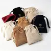 Bolsita de satén con cordón de patrón Xiangyun, bolso pequeño con borla de perlas, bolsa para envolver regalos de joyería y accesorios