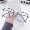 Armazón de gafas para miopía blanco lechoso para mujer, se puede equipar con gafas de prescripción fotocromáticas anti-luz azul, armazón grande liso, gafas planas adelgazantes para el rostro