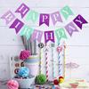 Fondo fotográfico para decoración del hogar con etiqueta de letra de cola de milano, color sirena, flores para fiesta de cumpleaños de niñas