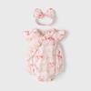 Enterizo de Verano para Bebé Niña - Colección de Conjuntos de Ropa No Devolubles, No Intercambiables, Agotado, Sin Reemplazo, Transpirable con Estampado de Dinosaurios